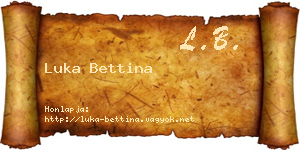 Luka Bettina névjegykártya